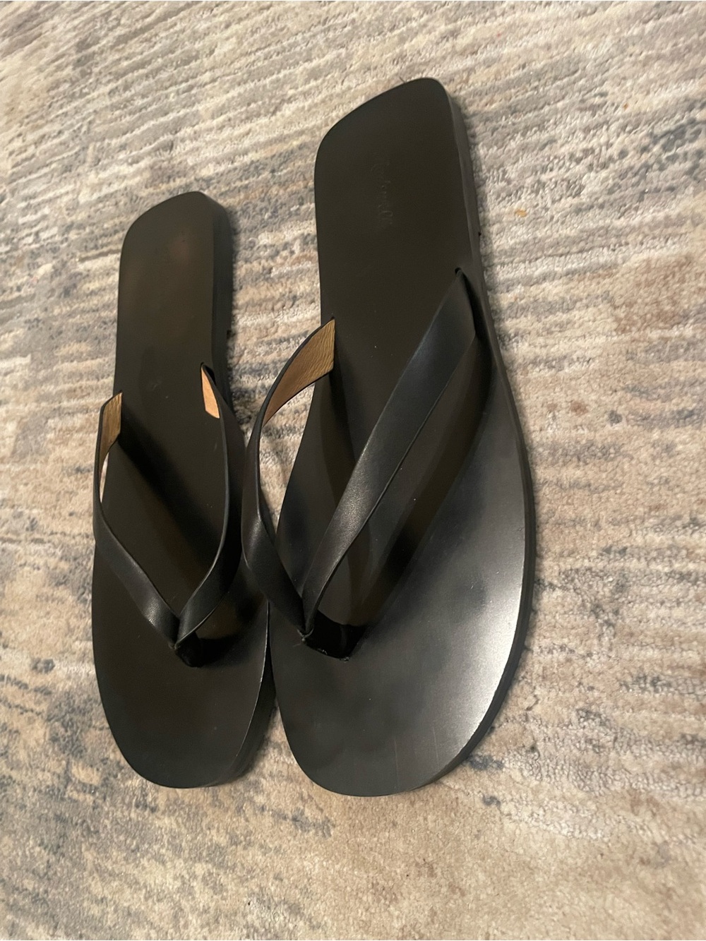 Madewell Women’s The Gabi Thong Slide Sandal in True Black Sz 9- EUC - Picture 3 of 9
